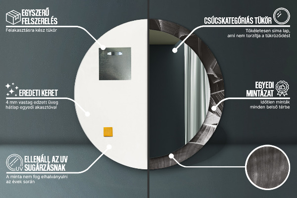 Ornate framed mirror Tropical palm trees