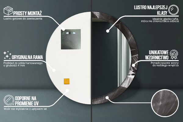 Ornate framed mirror Tropical palm trees