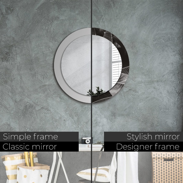 Ornate framed mirror Tropical palm trees