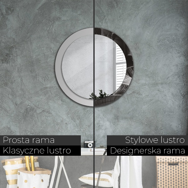 Ornate framed mirror Tropical palm trees