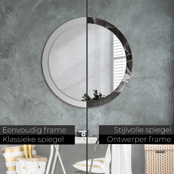 Ornate framed mirror Tropical palm trees