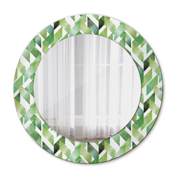 Round wall mirror decor Herringbone