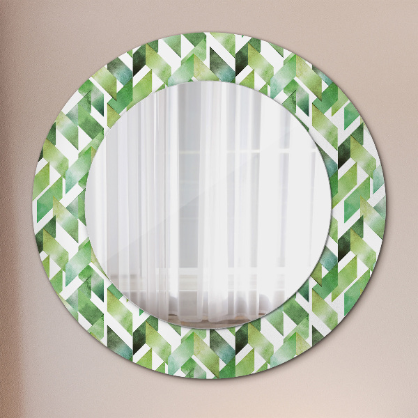Round wall mirror decor Herringbone