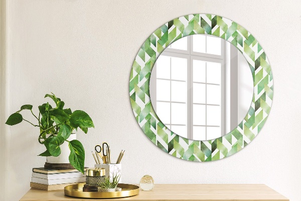 Round wall mirror decor Herringbone