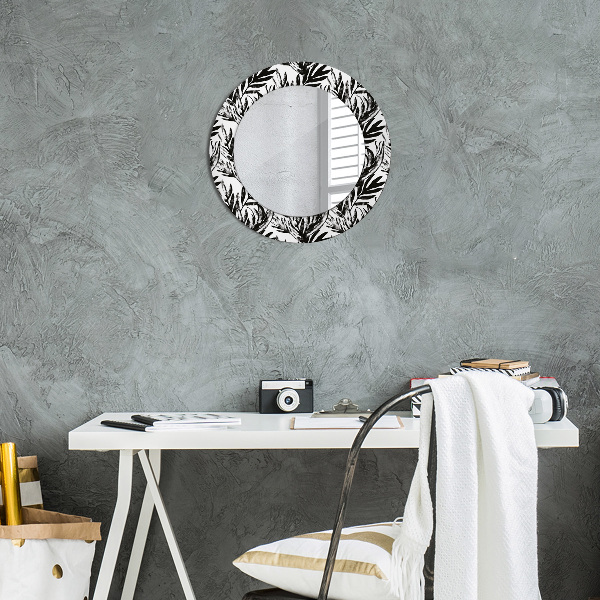Round mirror frame with print Monster
