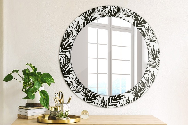 Round mirror frame with print Monster