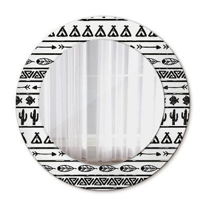 Round wall mirror decor Boho minimalist