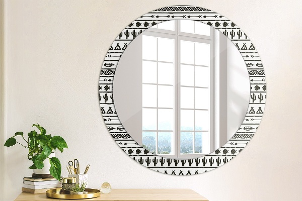 Round wall mirror decor Boho minimalist