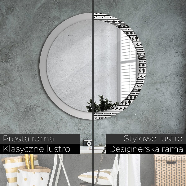 Round wall mirror decor Boho minimalist