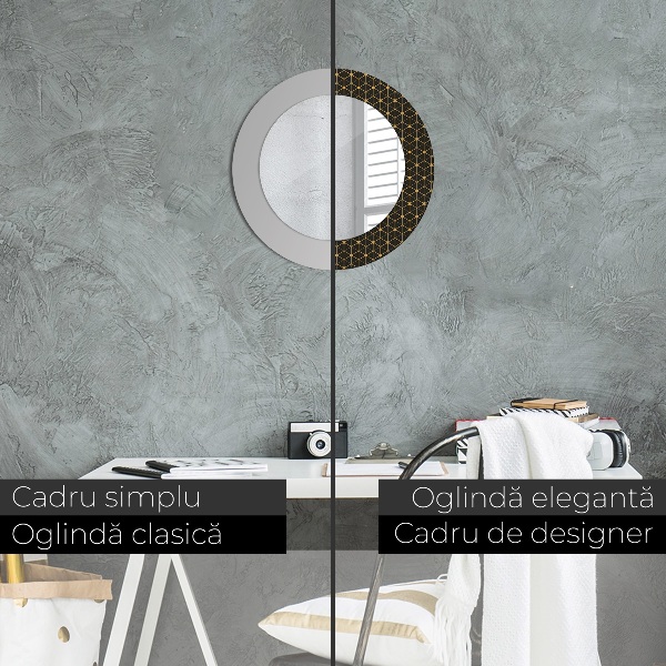 Round printed mirror Hexagonal geometry