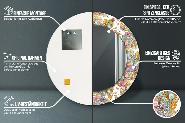 Round wall mirror decor Dream about fairy tales