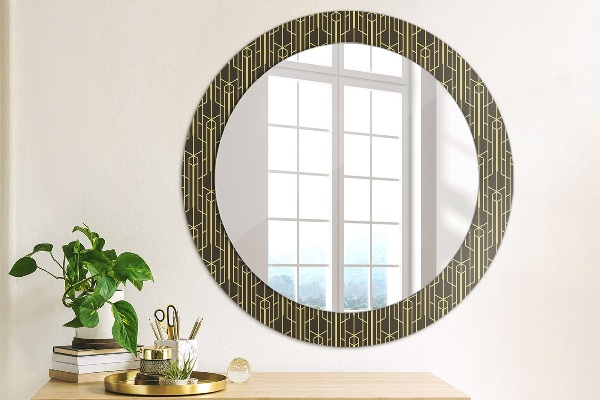 Round wall mirror decor Abstract