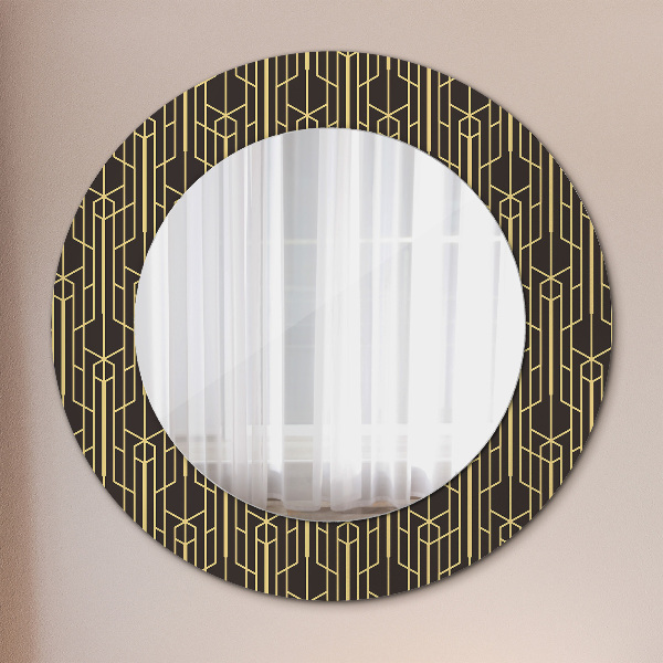 Round wall mirror decor Abstract