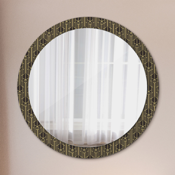 Round wall mirror decor Abstract