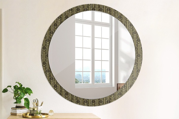 Round wall mirror decor Abstract