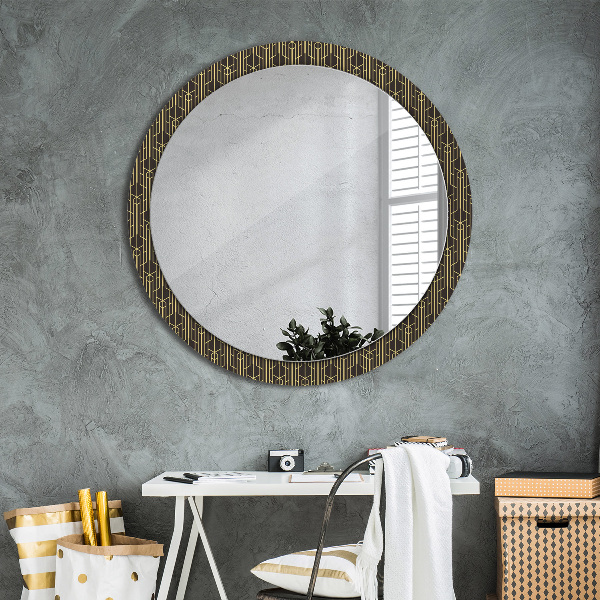 Round wall mirror decor Abstract