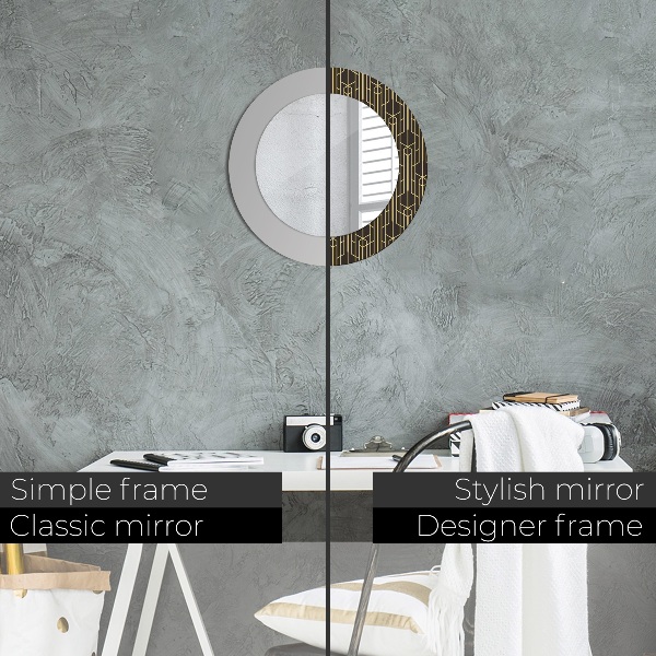 Round wall mirror decor Abstract