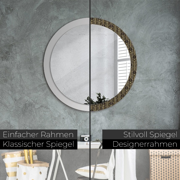 Round wall mirror decor Abstract