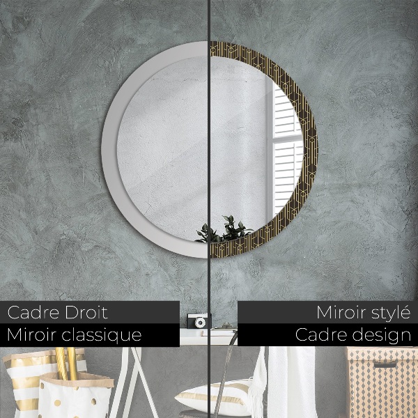 Round wall mirror decor Abstract