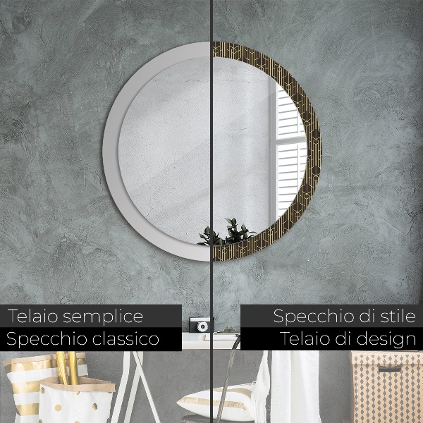 Round wall mirror decor Abstract