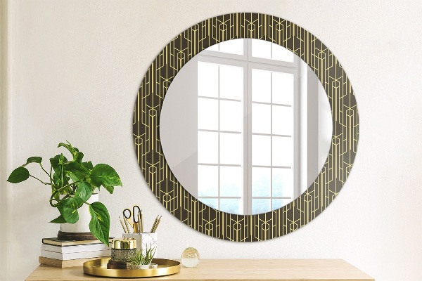 Round wall mirror decor Abstract