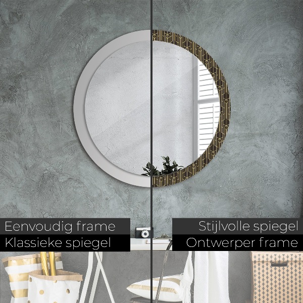 Round wall mirror decor Abstract