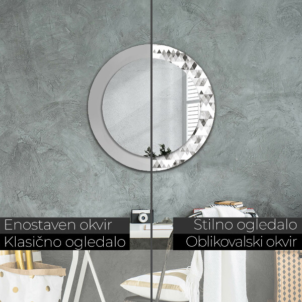 Circle decorative mirror Rainbow triangle