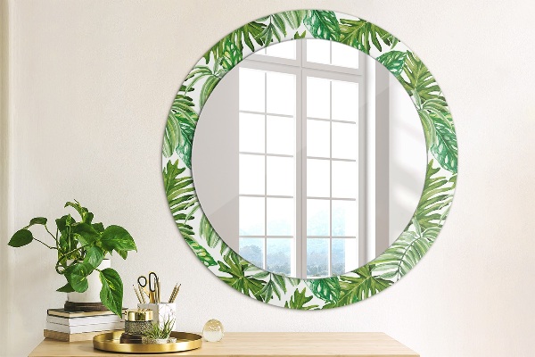 Ornate framed mirror Jungle leaves
