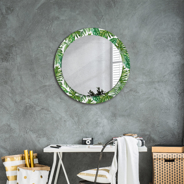 Ornate framed mirror Jungle leaves
