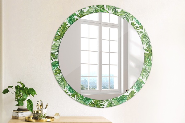 Ornate framed mirror Jungle leaves