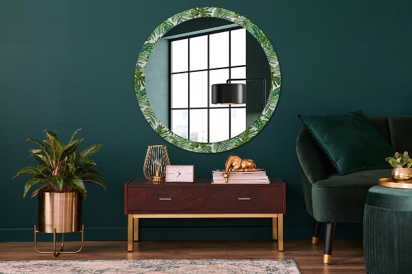 Ornate framed mirror Jungle leaves