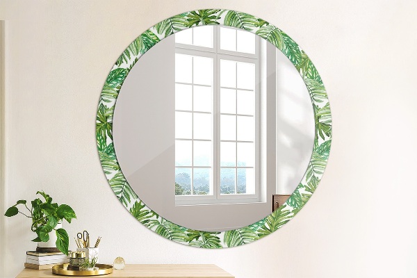 Ornate framed mirror Jungle leaves