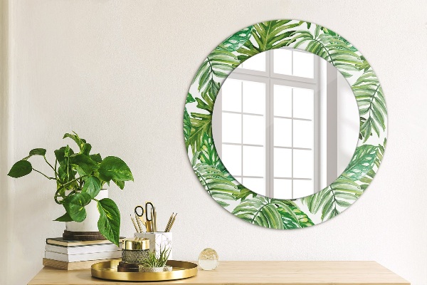 Ornate framed mirror Jungle leaves
