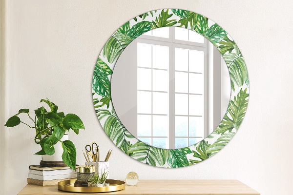 Ornate framed mirror Jungle leaves