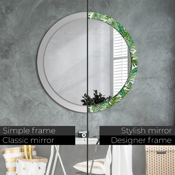 Ornate framed mirror Jungle leaves