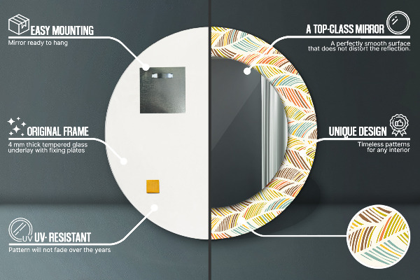 Ornate framed mirror Abstract