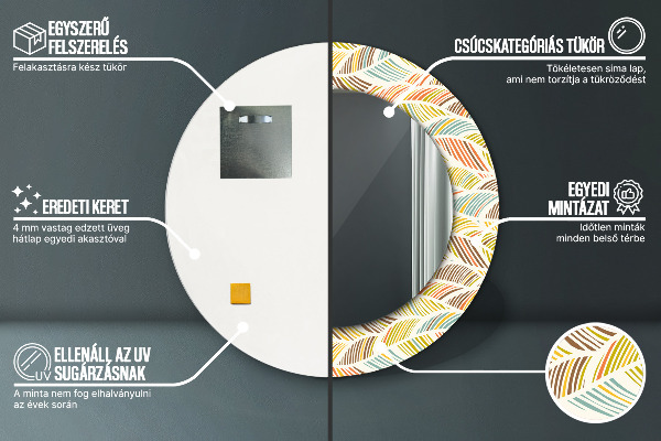 Ornate framed mirror Abstract