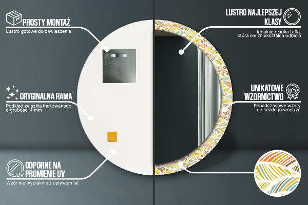 Ornate framed mirror Abstract