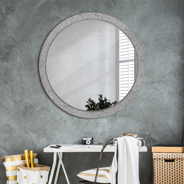 Round wall mirror design Floral pattern