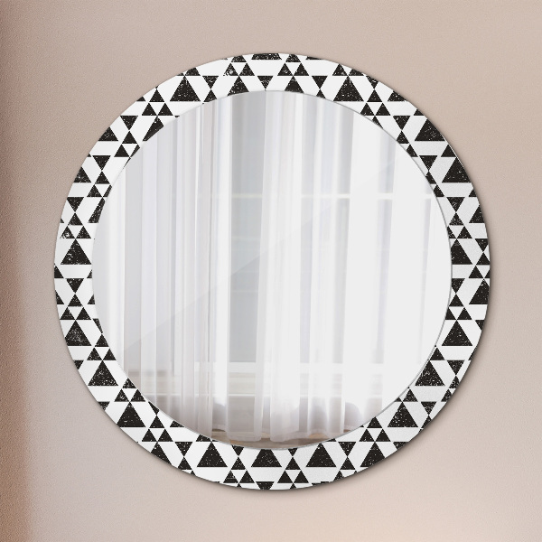 Round wall mirror decor Geometry triangles
