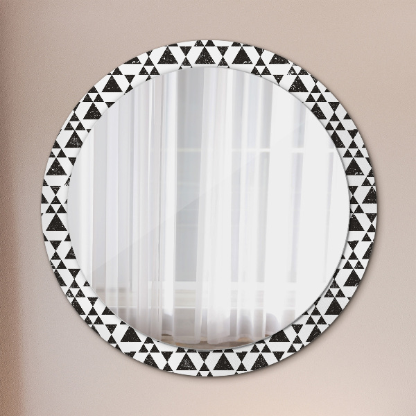 Round wall mirror decor Geometry triangles