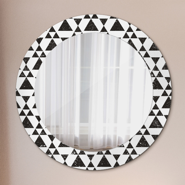 Round wall mirror decor Geometry triangles