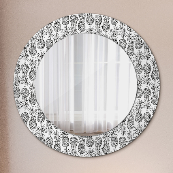 Round wall mirror decor Pineapple