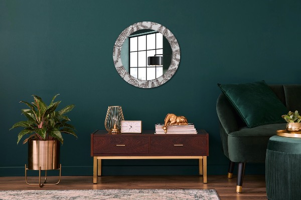 Round wall mirror design Dreamcatcher feathers