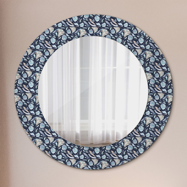 Round decorative mirror Boho pattern
