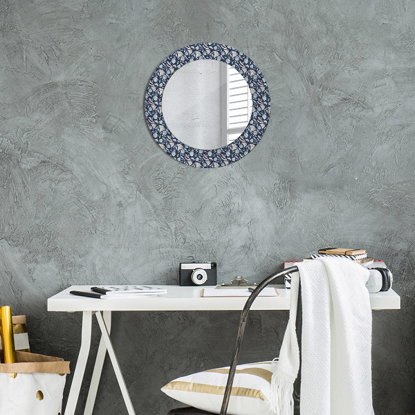Round decorative mirror Boho pattern
