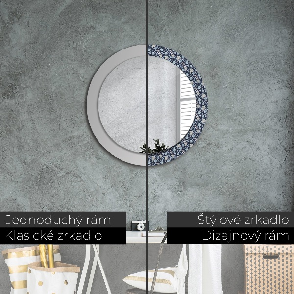 Round decorative mirror Boho pattern