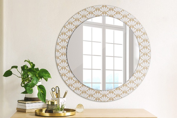 Ornate framed mirror Oriental flower