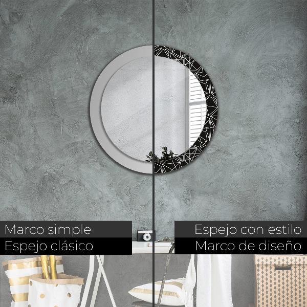 Round decorative mirror Geometric pattern