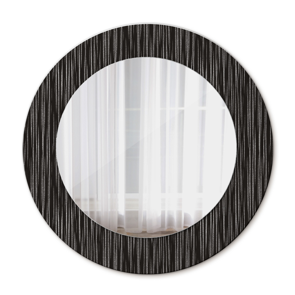 Round decorative mirror Abstract metallic